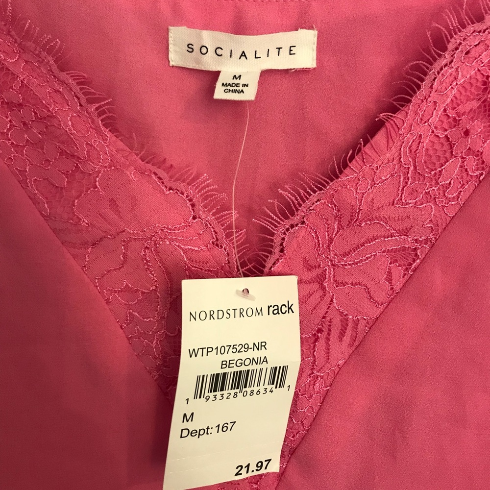 Lace Tank Camisole Sz M new with tags
